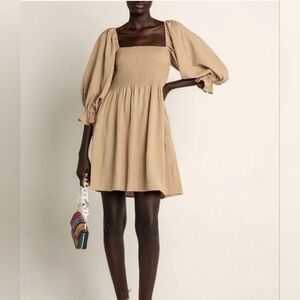 Kourt smocked mini dress, S